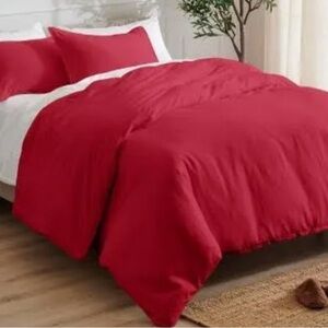 Red King Size Duvet with 2 shams